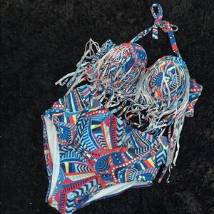 Plus size two piece bathing suit